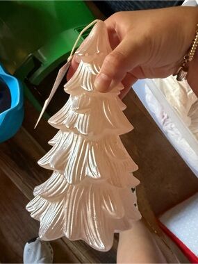 Light pink Ceramic Christmas Tree Ornament - Home Accents